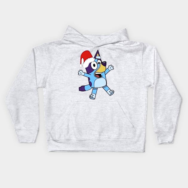 christmas bluey Kids Hoodie by GapiKenterKali